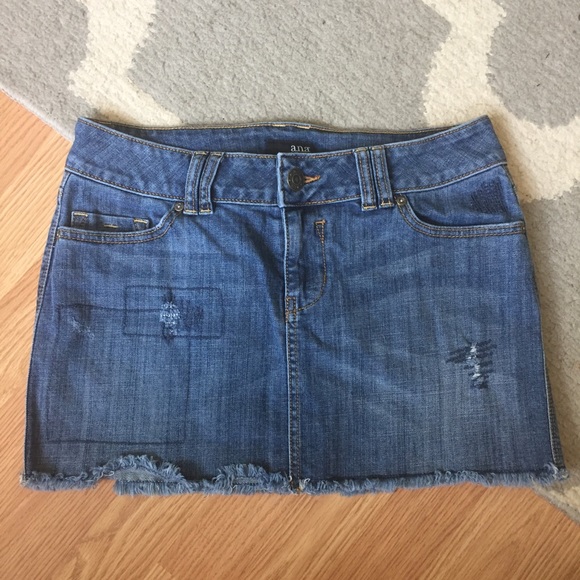 a.n.a denim skirts with distressed stitching - Picture 2 of 8